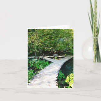 plitvice wooden path, croatia card