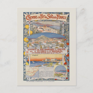 PLM Lignes de Meyrargues a Grasse Vintage Poster Postcard