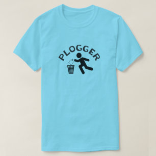 Plogger with Runner Icon Plogging T-Shirt