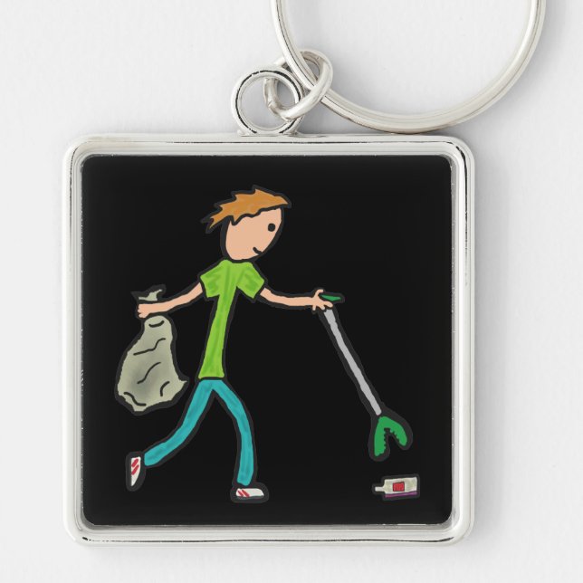 Plogging and Litter Picking Key Ring (Front)