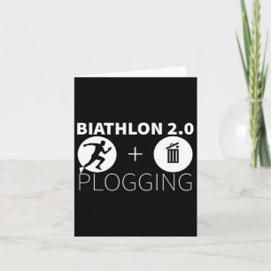 Plogging Biathlon 2.0 Jogging And Environmental Pr Card
