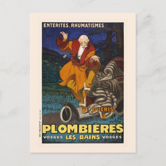 Plombières les Bains Vintage Poster 1931 Postcard (Front)