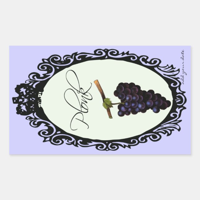 Plonk (Homemade Wine Label) Rectangular Sticker (Front)