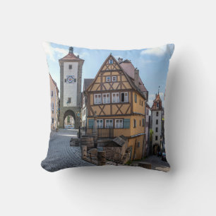 Plönlein in Rothenburg ob der Tauber, Germany Cushion