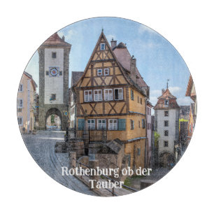 Plönlein in Rothenburg ob der Tauber, Germany Cutting Board