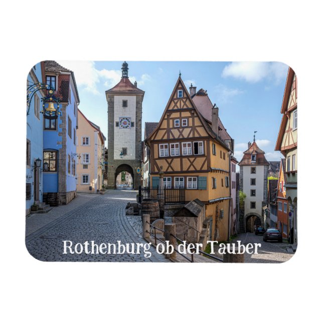 Plönlein in Rothenburg ob der Tauber, Germany Magnet (Horizontal)