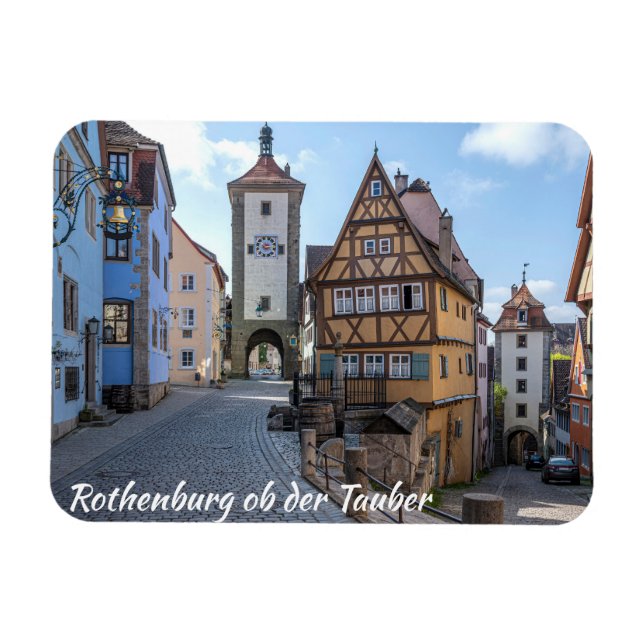 Plönlein in Rothenburg ob der Tauber, Germany Magnet (Horizontal)