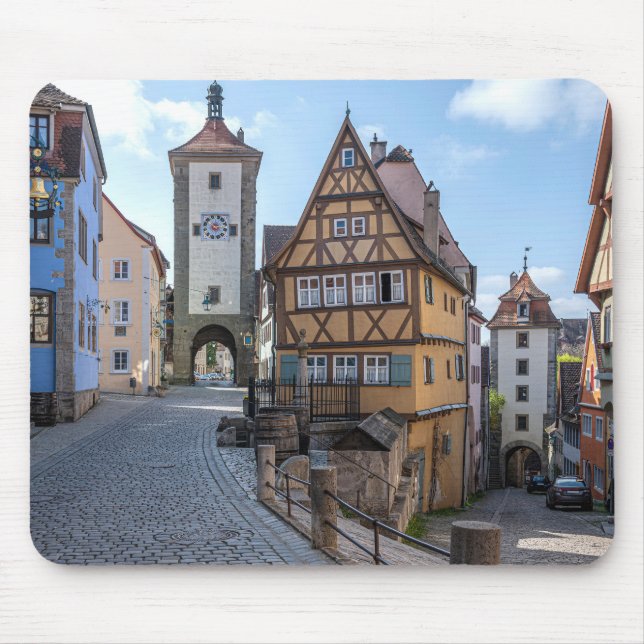 Plönlein in Rothenburg ob der Tauber, Germany Mouse Mat (Front)