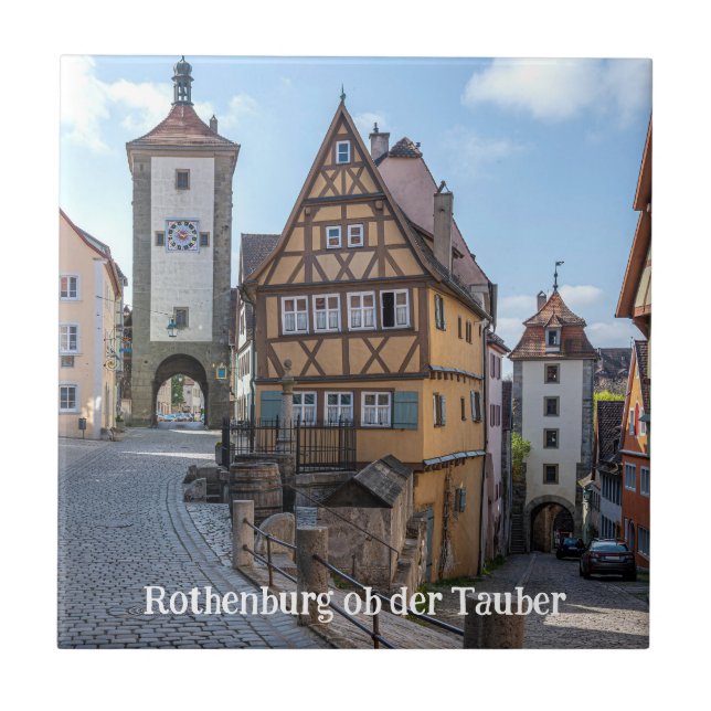 Plönlein in Rothenburg ob der Tauber, Germany Tile (Front)