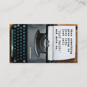 "Plot Twist" Business Card - Full Typewriter