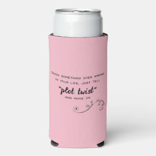 Plot Twist Button Seltzer Can Cooler