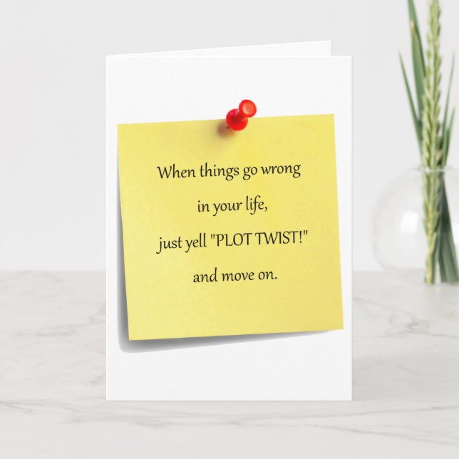 Plot Twist Post-it Greeting Card (Front)