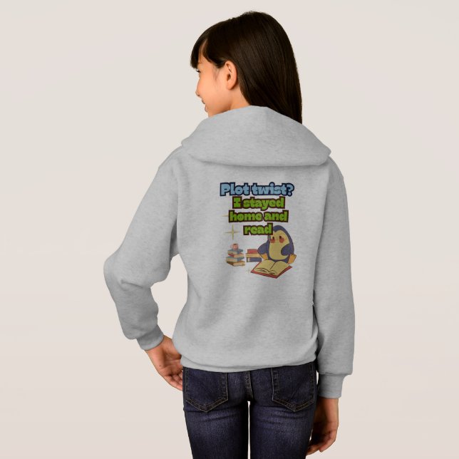 Plot Twist Pullover with Penguin Aesthetic Bookish (Back Full)