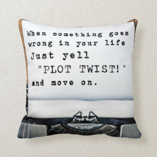 "Plot Twist" Throw Pillow