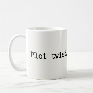 Plot Twist Typewriter Writer Minimalist Mug