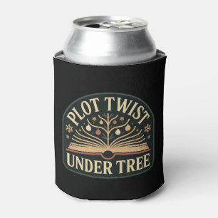 Plot Twist Under Tree Book Lover Christmas Can Cooler