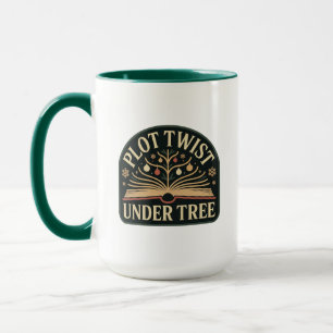 Plot Twist Under Tree Holiday Mug
