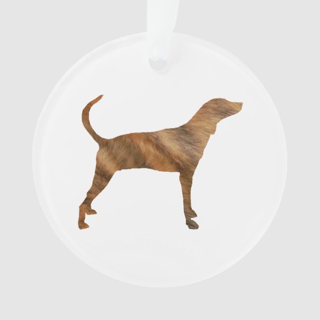 plott hound brindle silhouette.png ornament (Front)