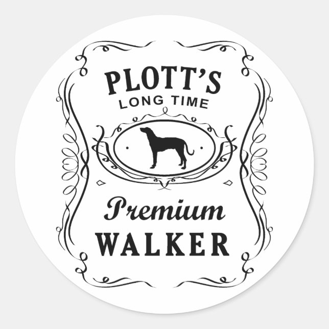 Plott Hound Classic Round Sticker (Front)