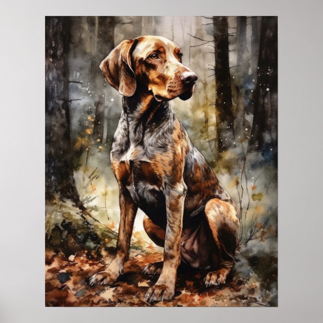 Plott Hound Dog Art Print Poster (Front)