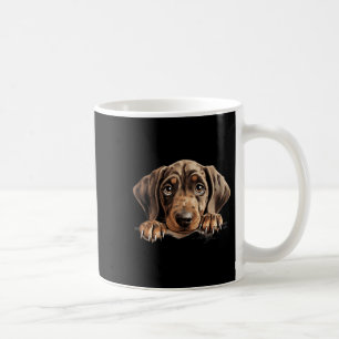 Plott Hound Dog Mum Dad Peeking Puppy Coffee Mug