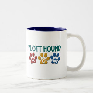 PLOTT HOUND Mum Paw Print 1 Two-Tone Coffee Mug