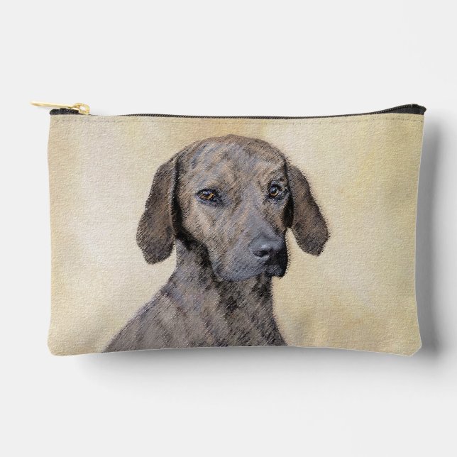 Plott Hound Painting Brindle Cute Original Dog Art Accessory Pouch (Front)
