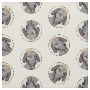 Plott Hound Painting Brindle Cute Original Dog Art Fabric