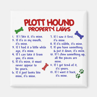 PLOTT HOUND Property Laws 2 Magnet