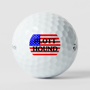 plott name usa-flag golf balls