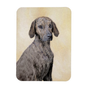 Plott Painting - Cute Original Dog Art Magnet