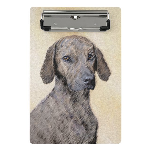 Plott Painting - Cute Original Dog Art Mini Clipboard (Front)