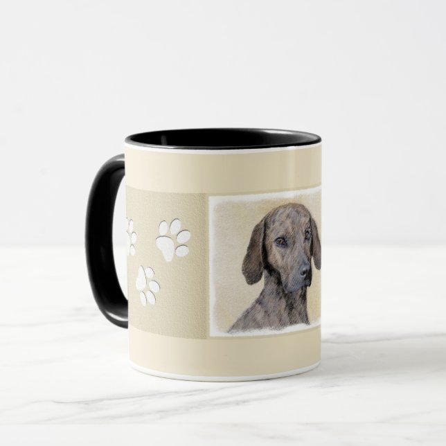 Plott Painting - Cute Original Dog Art Mug (Front Left)