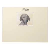 Plott Painting - Cute Original Dog Art Notepad