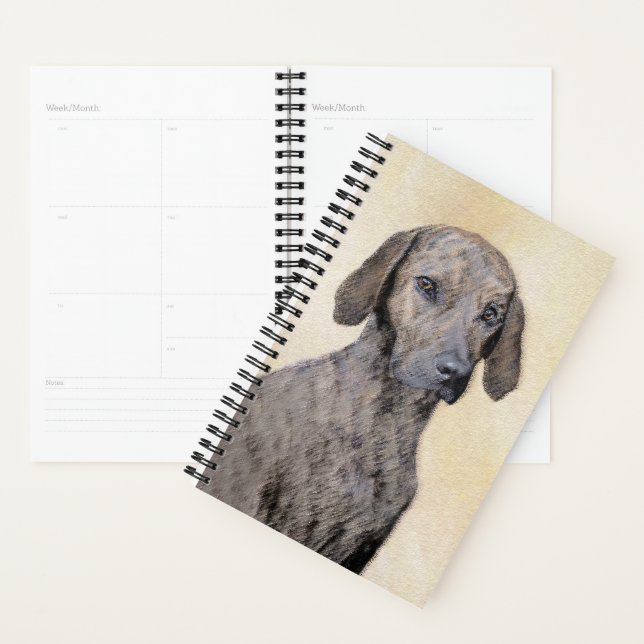 Plott Painting - Cute Original Dog Art Planner (Display)