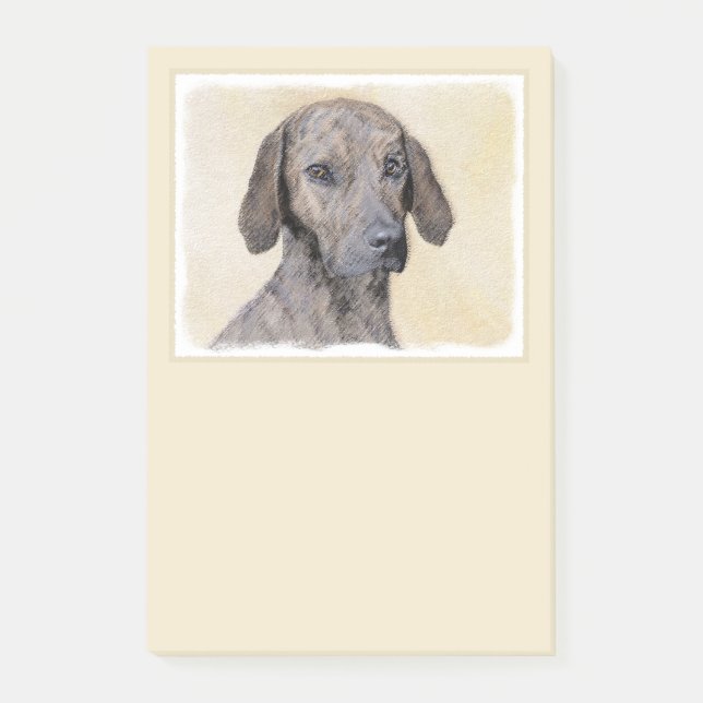 Plott Painting - Cute Original Dog Art Post-it Notes (Front)