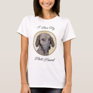Plott Painting - Cute Original Dog Art T-Shirt
