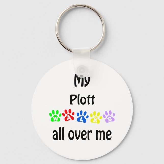 Plott Walks Design Key Ring (Front)