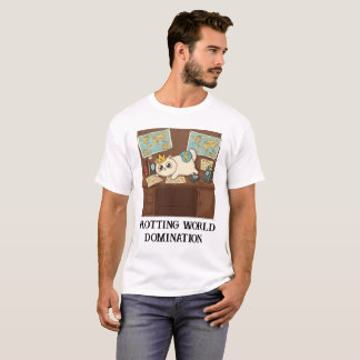Plotting World Domination Funny Cat T-Shirt