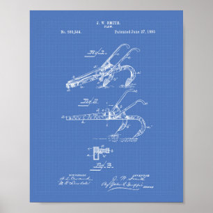 Plough 1893 Patent Art Blueprint Poster