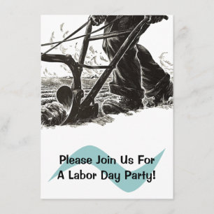 Plough Labour Day Party Invitations Ploughing Fiel