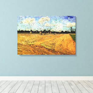 Ploughed Field (the Furrows) by Vincent van Gogh Canvas Print