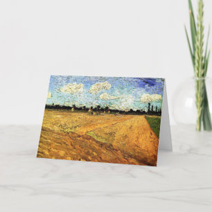 Ploughed Field (the Furrows) by Vincent van Gogh Card
