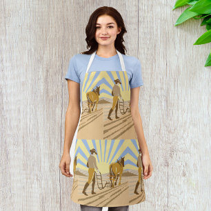 Ploughing A Field Apron
