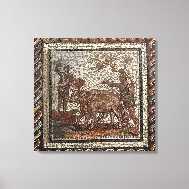 Ploughing, from Saint-Romain-en-Galentury AD Canvas Print (Front)
