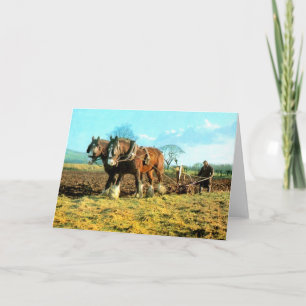 Ploughing Holiday Card