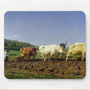 Ploughing in Nivernais, 1849 Mouse Mat
