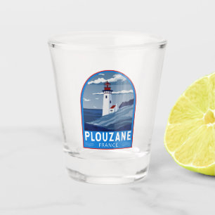 Plouzane France Travel Vintage Art Shot Glass