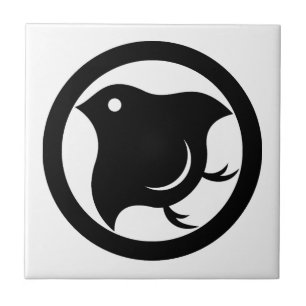 Plover in circle Tile