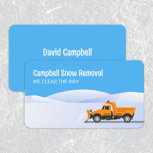 Plowing Snow Removal Business Card